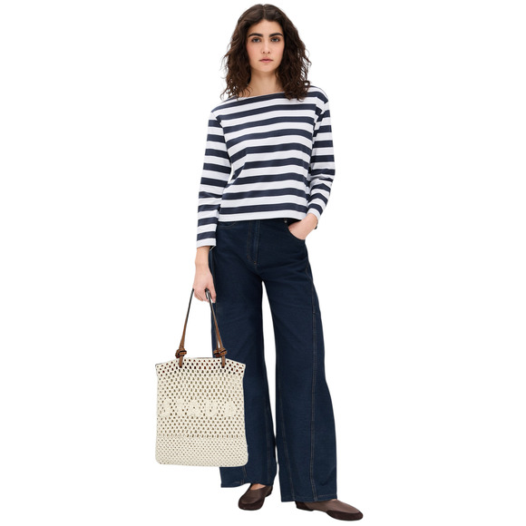 STAUD Crocheted Porte Tote Bag in Cream - Picture 2 of 13